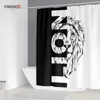 Decoração do banheiro impermeável cortina de chuveiro nórdico estilo minimalista impresso poliéster casa decoração cortina com gancho 210609
