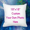 Picture Custom Cushion Cover Flax Linen Peachskin Pillow Case Pet Photo Design Pillowslip Gift Home