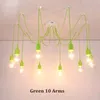 E27 Spider Chandelier Loft Corda Lâmpadas Pendurado Lâmpada Moderna Pingente Teto Luz de Cozinha Luminária Luminária Cor Luminária