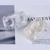 Fashion Contact Lens Cases Kit Transparent Portable Container Travel Lenses Eyewear Storage Set JXW908