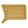 Honeypuff Handgemaakte Bamboe Hout Rolling Dienblad met 3 kegelgaten Tabak Roken Accessoires Rol uw eigen kegel