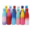 Ombre Colors 17oz Cola Bottles in Gradient Color Powder Coated Stainless Steel Double Wall Insulated Vacuum Water Mugs Reusable Outdoor Tumbler Cups Custom Gift