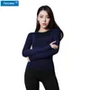 Fanceey O Neck Shirt Base Women Thermal Underwear Long Johns for Women Thermal Clothing Second Skin Winter Female Thermal Suit 211110