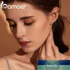 bamoer 14K Gold Plated 925 Sterling Silver Cubic Zirconia Cuff Earrings Huggie Studs Factory price expert design Quality Latest Style Original Status