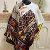 Women's square scarf scarves good quality 100% twill silk material classic design pint pattern size 130cm- 130cm