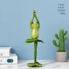 Yoga-Frosch-Statue, Kunstharz, Figuren, Büro, Heimdekoration, Desktop-Dekoration, handgefertigtes Kunsthandwerk, Skulptur, Eingang, Weinschrank, Ornamente