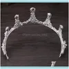 Headbands Jewelryprincess Alloy BrideorS Headdress Wedding Crown Pearl Crystal Hair Aessories Bride Jewelry Maea99 Drop Delivery 2021 Dapik