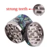 Metal Smoke Grinder Cross-border Smoking Accessories Zinc Alloy Whole Body UV Colour Printing Smoke Grinder 40MM 4 Layer Flat Grinder