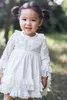 Baby Girl Autumn Winter Long Sleeve White Velvet Lace Lolita Vintage Spanish England Turkish Princess Gown Dress for Birthday Q0716