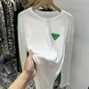 Damska koszulka zimowa moda łata zwykły z długim rękawem Loose All-Mecz Ladies Basic Top Tee Green White Proste Casual Tshirt