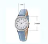 Whole Clear Numbers Fine Leather Strap Quartz Womens Watches Simple Elegant Students Watch 31MM Dial Wristwatches Ladies Gift2769