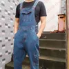 Jeans för män mäns overall jumpsuit stor storlek rem rak byxor blå jeans fler storlekar 30-48 501347U