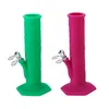 2021 Silica gel creative hookah pot Smking Accessories Metal pipe gun barrel Solid color and colors silicone pipoe