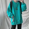 Privathinker Männer Herbst Dinosaurier Stickerei Pullover Sweatshirts Herren 4 Farben Oansatz Hoodies Männlich Koreanische Paar Sweatshirt 201027