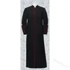 معاطف الخندق للرجال Wepbel Custic Cirst Jacket Cassock Cassock Robe Preacher Men Liturgical Stand Stand Single Single Breadged Moxer