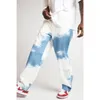 Jeans för män 2022 Fashion Tie Dye Print Jean Byxor Dam Streetwear Casual Lösa jeansbyxor Vintage Rak Y2K Herr