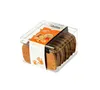 New9.5 * 9.5 * 6.5cm Plástico Grau de Alimentos PS Clear Bolo DIY Cookies Box Biscoito Embalagem de Candy Box Recipiente RRF12977