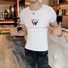 Moda T Shirt Men List Drukowane Lato O-Neck Tops Tees Slim Fit Streetwear Casual T-shirt Wygodne ubrania męskie 210527