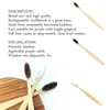 Spazzolino da denti portatile in bambù naturale Carbone di legna Spazzolino da denti per capelli morbidi Spazzole ecologiche Strumenti per la cura della pulizia orale