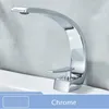 Basin Sink Faucet Enkel handvat Koud en Hot Mixer Taps Mooie Curve Design