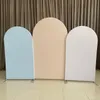 Autres fournitures de fête d'événement Toiles de fond d'arc personnalisées Rose Bleu Beige Blanc Décoration d'anniversaire Couvertures de bannière avec Stands2105