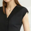 Minimalismus Frühling Sommer Frauen 2 stücke Set Kausalen Solide Vneck Tank Mode Hohe Taille Lose Weibliche Hosen 12070275 210527