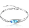Luxury Designer Armband 2021 Bangles Fashion Bangle Present Kvinnor Ocean Blue Crystal Rhinestone Fine Smycken