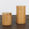 Bamboo Tea Jar Portable Bamboo Container Canister Tea Storage Box with Lid For Spices Tea Coffee Sugar Receive With Lid