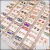 Stud Earrings Jewelry Womens Fashion 30Pairs/Lots Crystal European And American Mix Style 210323 Drop Delivery 2021 2Fjzx