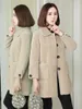 Kadın Kürk Sahte Moda Yüksek Kaliteli Koyun Kesme Ceket Yün Ceket Kadınlar Sonbahar Yumuşak Sıcak Kadın Giyim Ropa ZJT354