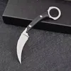 Высокое качество фиксированного лезвия Karambit нож D2 белые / черные каменные мытья лезвия полных ножей Tang G10 когтей с Kydex