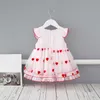 Prinsessan baby flicka klänning fest födelsedag tutu klänningar för flicka sommar söta barn kläder spädbarn kläder 0-3y vestido infantil q0716