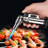 New Metal Windproof Turbo Torch Isqueiros Pulverizador Jato Inglaterra Jet Outdoor Poderoso BBQ Gás Butano Isqueiros Atacado Gadgets para homens