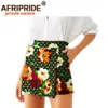 Summer Women Shorts Skirts Fashion Loose High Waist Ankara Casual Short Culotte African Print Clothes Wax A007 210621