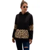 Herfst Winter Leopard Patchwork Pocket Lange Mouwen Pluche Hoodies Dames Streetwear Simplicity Casual Losse Truien Tops 210608