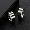 8mm Stainless Steel Black Circel Ring Enamel Band women Mens Finger Rings Fashion Jewelry will and sandy