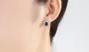 PANASH New Design Lab Blue Sapphires Stud Earrings Original Sterling Silver 925 Jewelry Gift For Women Brincos6995305