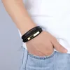 Bedelarmbanden Heren Business Casual Mode Multi-Layer Lederen Gevlochten Magnetische Handige Gesp Gift Armband