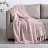 Blankets Tassel Nap Blanket Air Conditioning Office Soft Designer Knitted Modern Throw Manta Para Sofa Household Products 6001