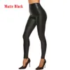 Sexy PU Pant Calça Elástica Cintura Alta Push Push Up Black Feminino Leggings Jegging Casual Skinny Lápis Leopardo 211221