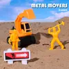Bouwvoertuigset Gegoten scèneautospeelgoed voor jongen Techniek Speelgoed Parkeerplaats Graafmachine Mixerwagen Tankwagenmodel