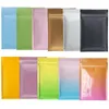 multi color Resealable Zip Mylar Bag Food Storage Aluminum Foil Bags plastic packing Smell Proof Pouches 100pcs