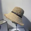 P hat female summer new visor breathable foldable fisherman hat simple hollow letter bucket hat female Luxurys Designers