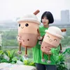 Cute Beer Plush Toy Soft Stuffed Milk Tea Cup Doll Tapioca Balls Bubble Tea Stuffed Pillow Cushion Cute Birthday Gift for Kids Q078103498