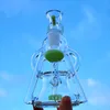 7 polegadas Hookahs Glass Bong Schowerhead Percácido de óleo 14mm Feminino Conjunto Tubulação de Água Sidecar Recycler Dab Rigs Percoladores Bongs com tubos de tigela