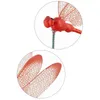 50 sztuk / partia 8 cm Sztuczne Dragonfly Ogrodowa Dekoracja Outdoor 3D Symulacja Dragonfly Stakes Yard Roślin Dekoruj Wystrój Wgląd Wly Bh4695