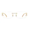 Fashion Sunglasses Frames Belight Optical Men Women Cool Rimless Rhinestone Square Design Glass Prescription Eyeglasses Spectacle Frame Eyew
