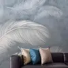 Custom 3D Hand Painted Feather Photo Wallpaper Modern Fashion Creative Living Room Bedroom Wall Art Mural Wallpapers Home Decor