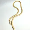 Fantastisk 24K Gold Authentic GP 10mm skalor Skinkedja Solid Cuban Link Halsband Mens 24 "9441426