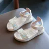 Летние девушки сандалии принцессы мягкие нескользящие милые туфли детская мода дикая мягкая содивка на пляже 210713